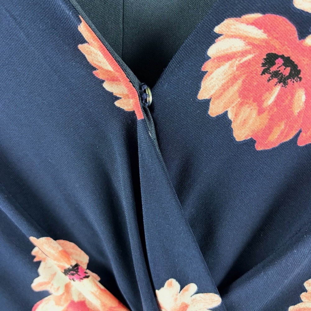Tommy Hilfiger Navy Floral Wrap Mini Dress - Picture 6 of 13